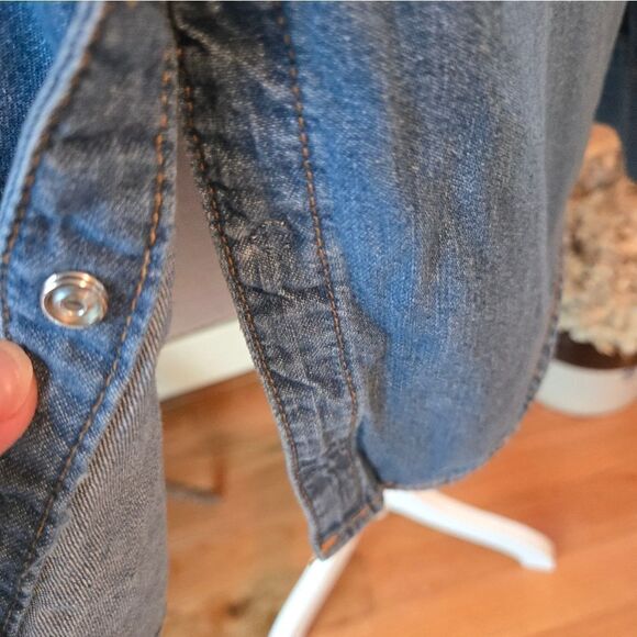NWT Zara Womens Blue Jeans Shirt Size S - Picture 8 of 10